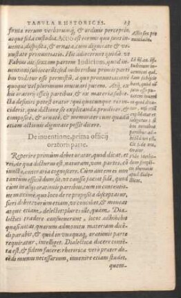 De inventione, prima officii oratoris parte.