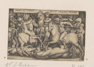 Herkules kämpft mit den Trojanern (Beham, Die Taten des Herkules)