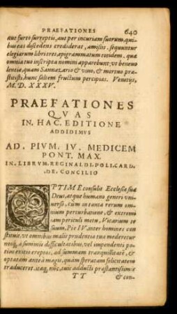 Praefationes quas In. Hac. Editione Addidimus