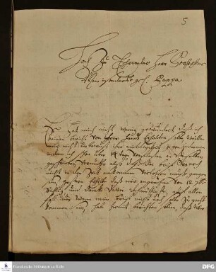 Brief von Eleonora Josepha von Morawitzky an [August Hermann Francke].