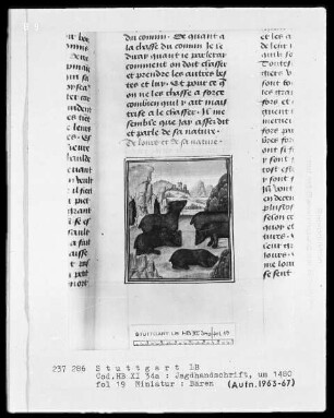 Gaston Phoebus und Kaiser Friedrich II. — ---, Folio 3recto-97verso---, Folio ---Bären, Folio 19recto