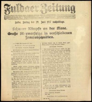 Ausgabe vom Freitag, den 29. Juni 1917.