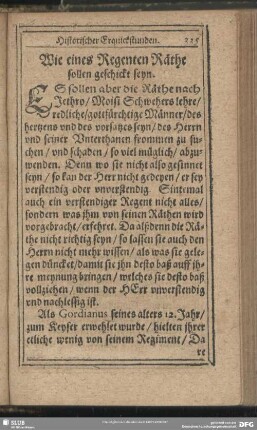 Wie eines Regenten Räthe sollen geschickt seyn