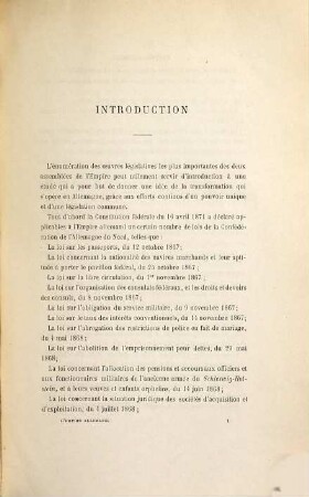 De l'empire allemand : Sa constitution son administration