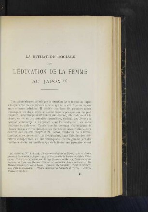 La situation sociale et l´éducation de la femme au Japon