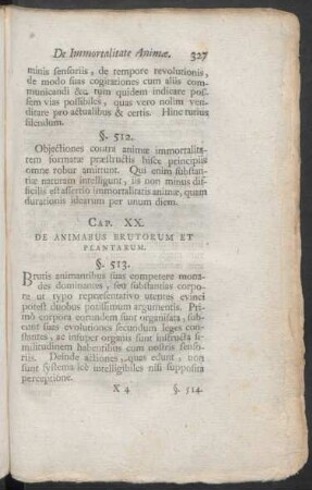 Cap. XX. De Animabus Brutorum Et Plantarum