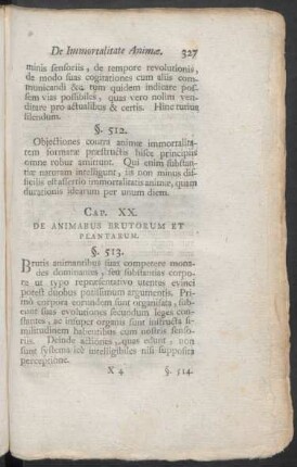 Cap. XX. De Animabus Brutorum Et Plantarum