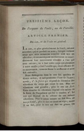 Treiziéme Leçon.