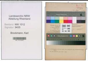 Entnazifizierung Karl Brockmann , geb. 17.03.1900 ()