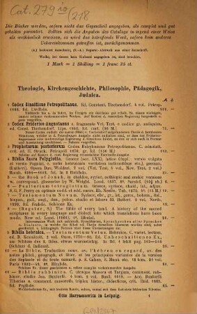 Antiquarischer Catalog, 218
