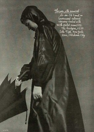 Modeaufnahme, Modell Janet Stephenson, Tearsheet (Mademoiselle)