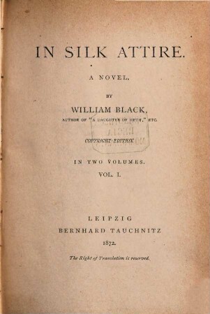 In silk attire : a novel, 1