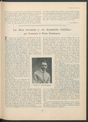 "La idea invasora y su desarrollo histórico" por Francisco J. Ponte Domínguez