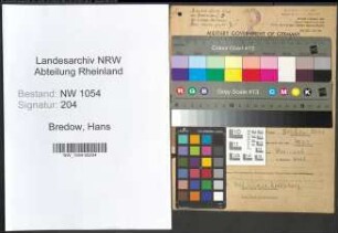 Entnazifizierung Hans Bredow , geb. 12.02.1886 (Bahnamtmann)