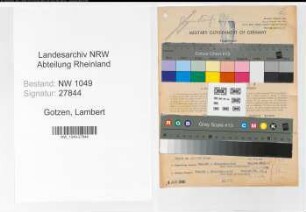 Entnazifizierung Lambert Gotzen , geb. 17.06.1888 (Bahnobersekretaer)