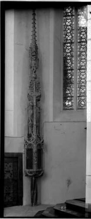 Stetten Ehemaliges Kloster - Klosterkirche Sankt Johannes Baptist Sakramentshäuschen mit dem Heiligen Christopherus von Peter von Koblenz (um 1486/1500)