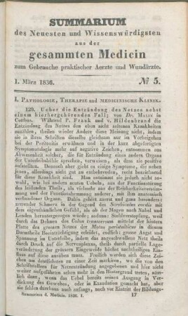 1. März 1836. No 5.
