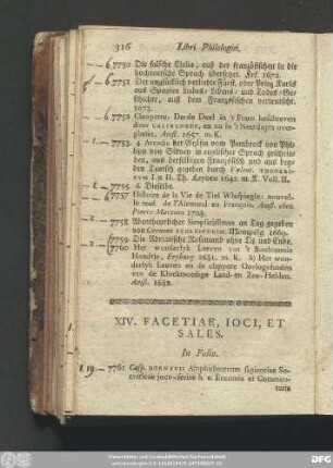 XIV. Facetiae, Ioci, Et Sales.