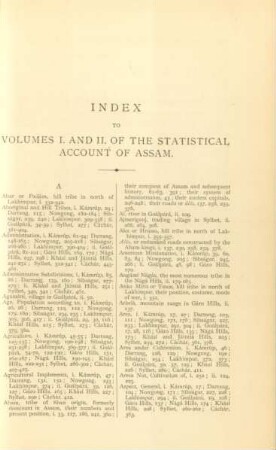 Index to the volumes I. and II. ...