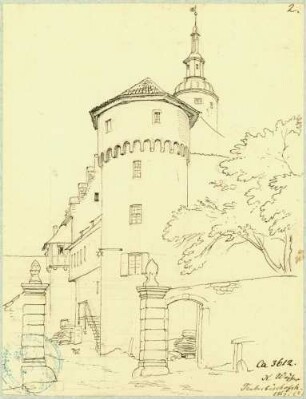 Tauberbischofsheim Blick vom Eingang auf Kurmainzisches Schloss