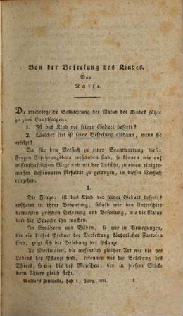 Zeitschrift für die Anthropologie, 1824, [1] = 1. und 2. Vierteljahrsheft