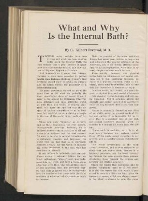 What and Why Is the Internal Bath?