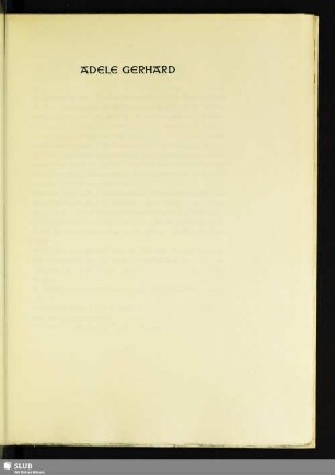Adele Gerhard