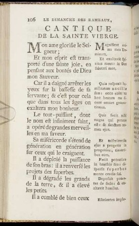 Cantique De La Sainte Vierge.