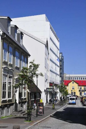 Straßenszene im Innenstadtbereich von Reykjavik : Straßenszene, aufgenommen in der City der isländischen Hauptstadt Reykjavik am 29. Mai 2012