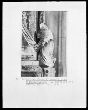 Rechte Seitenfigur - Der heilige Antonius von Padua