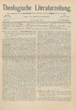 74-76 [Rezension] Niese, Benedictus (Ed.), Flavii Iosephi opera. Vol. V. De Judaeorum vetustate sive contra Apionem libri II