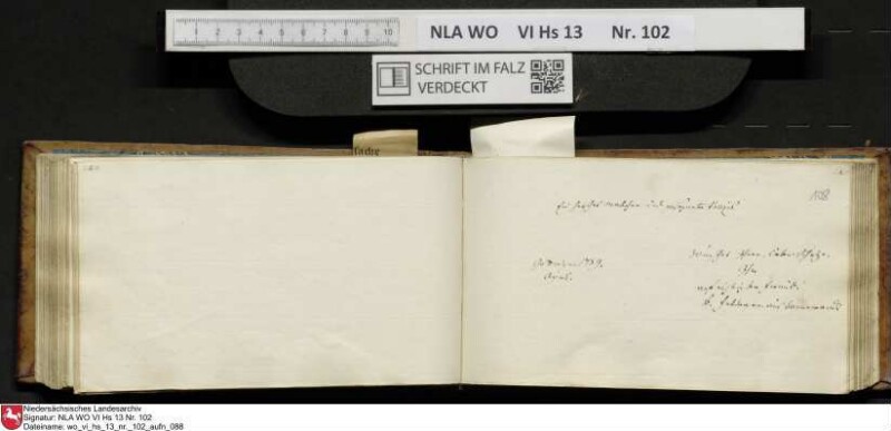 Stammbuch des Johann Christian Wilhelm Schütze aus                            Braunschweig
