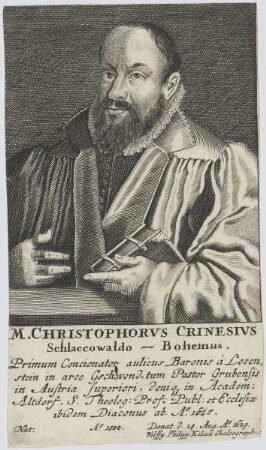 Bildnis des Christophorvs Crinesivs