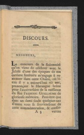 Discours.