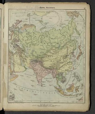 Asien, Staatenkarte.