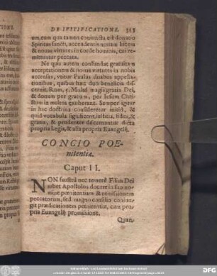 Concio Poenitentiae. Caput II.