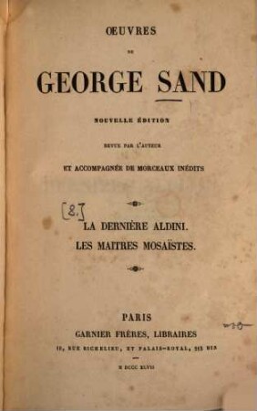Oeuvres de George Sand, 18