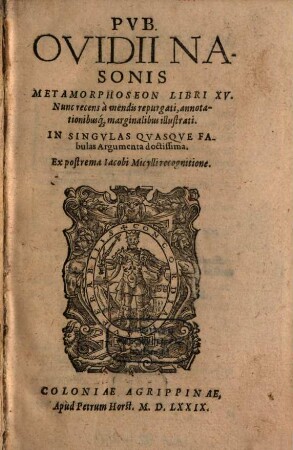 Pub. Ovidii Nasonis Metamorphoseon libri XV