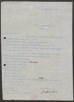Brief an Richard Tourbié : 21.09.1910