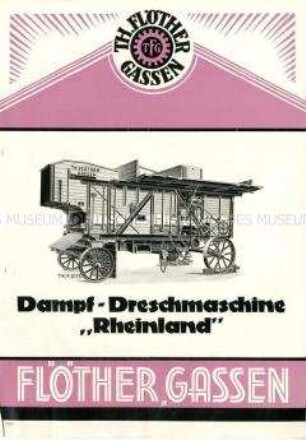 Dampf-Dreschmaschine "Rheinland"