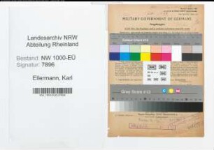 Entnazifizierung Karl Ellermann, geb. 13.10.1893 (Elektriker)