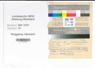 Entnazifizierung Hermann Borggreve , geb. 29.01.1892 (Lehrer)