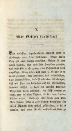 7. War Gellert furchtsam?