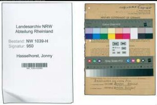 Entnazifizierung Jonny Hasselhorst , geb. 09.02.1897 (Bahnarbeiter)