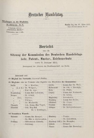 51. Jahrg. Nr. 9., ... den 25. März 1911