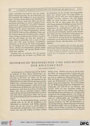 Historische Waffenkunde und Geschichte der Kriegskunst