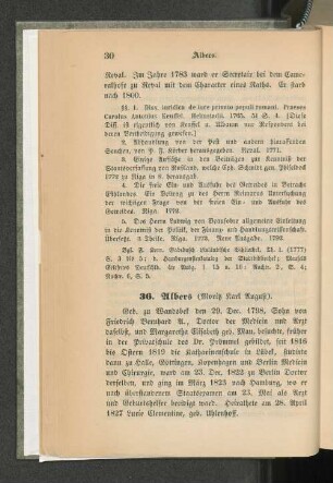 36. Albers (Moritz Karl August).