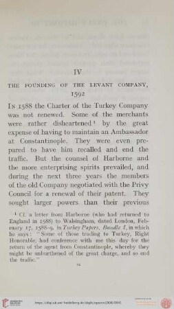 IV. The founding of the Levant company, 1592