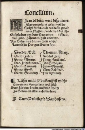Concilium von den Reformations-Artickeln