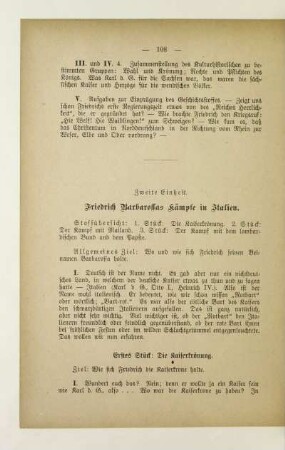 Zweite Einheit. Friedrich Barbarossas Kämpfe in Italien